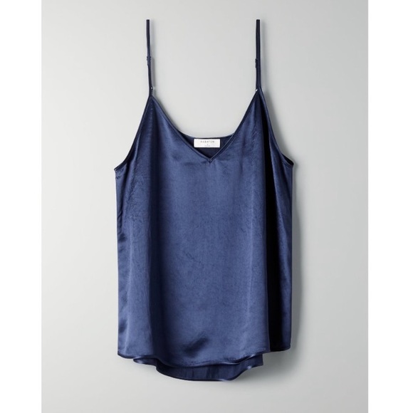 Babaton Navy Blue Silky Tank Top - Picture 1 of 2
